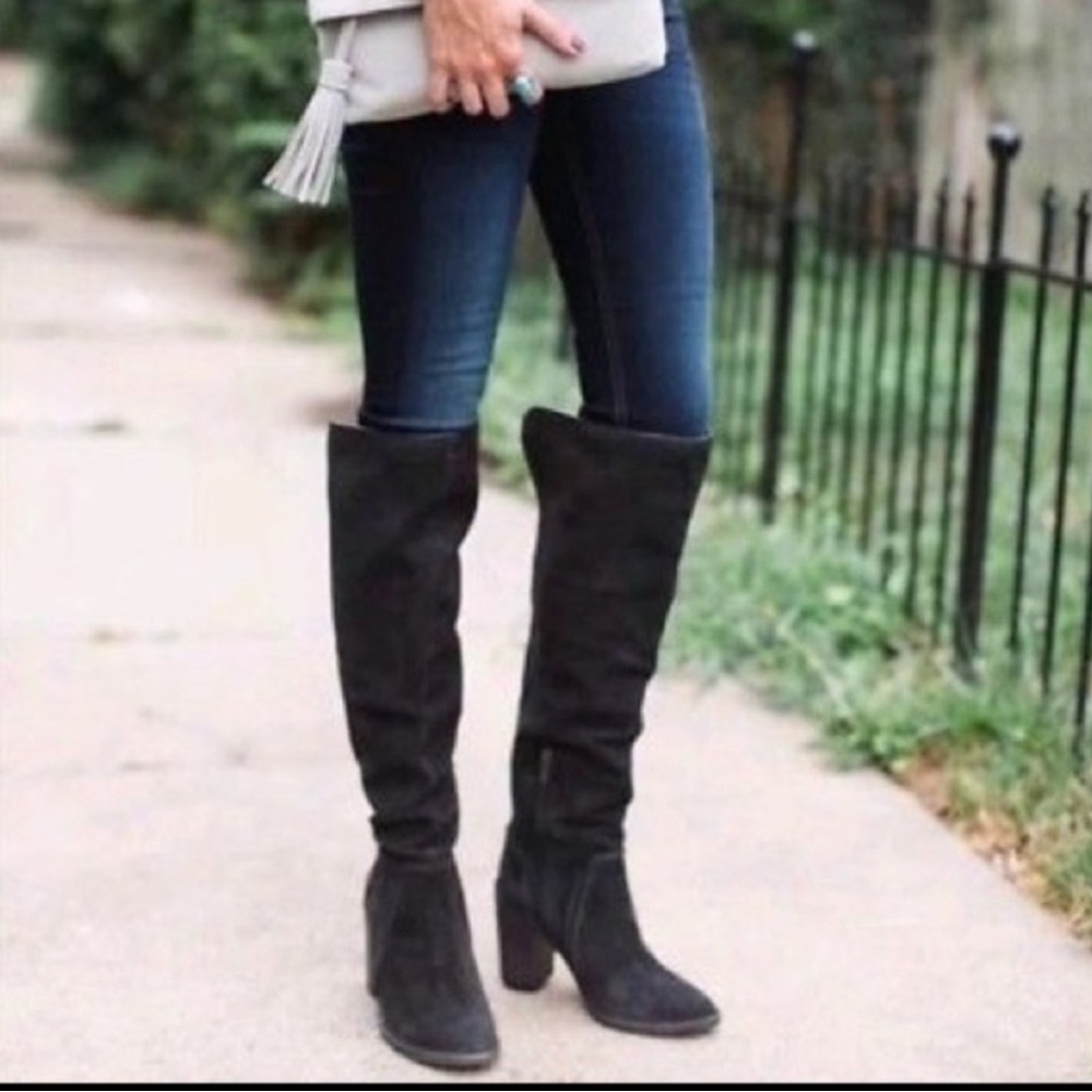 Vince Camuto Black Over the Knee Boots